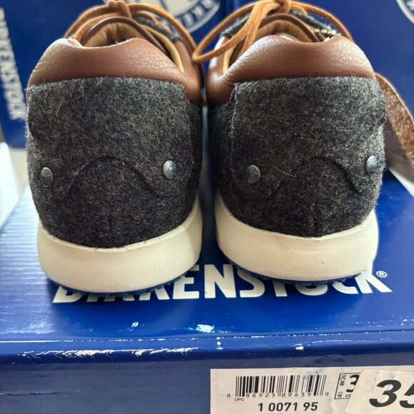 NIB | Birkenstock Gray Felt Lace Up Sneaker Shoe Cincinnati Narrow Fit EU 38 - Picture 5 of 8